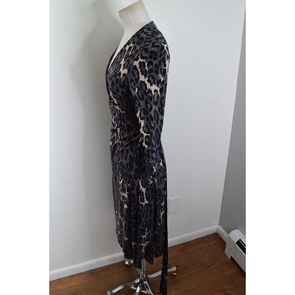 Diane Von Furstenberg Julian Wrap Dress VTG DVF Animal Size 6 Small Medium - Picture 3 of 6